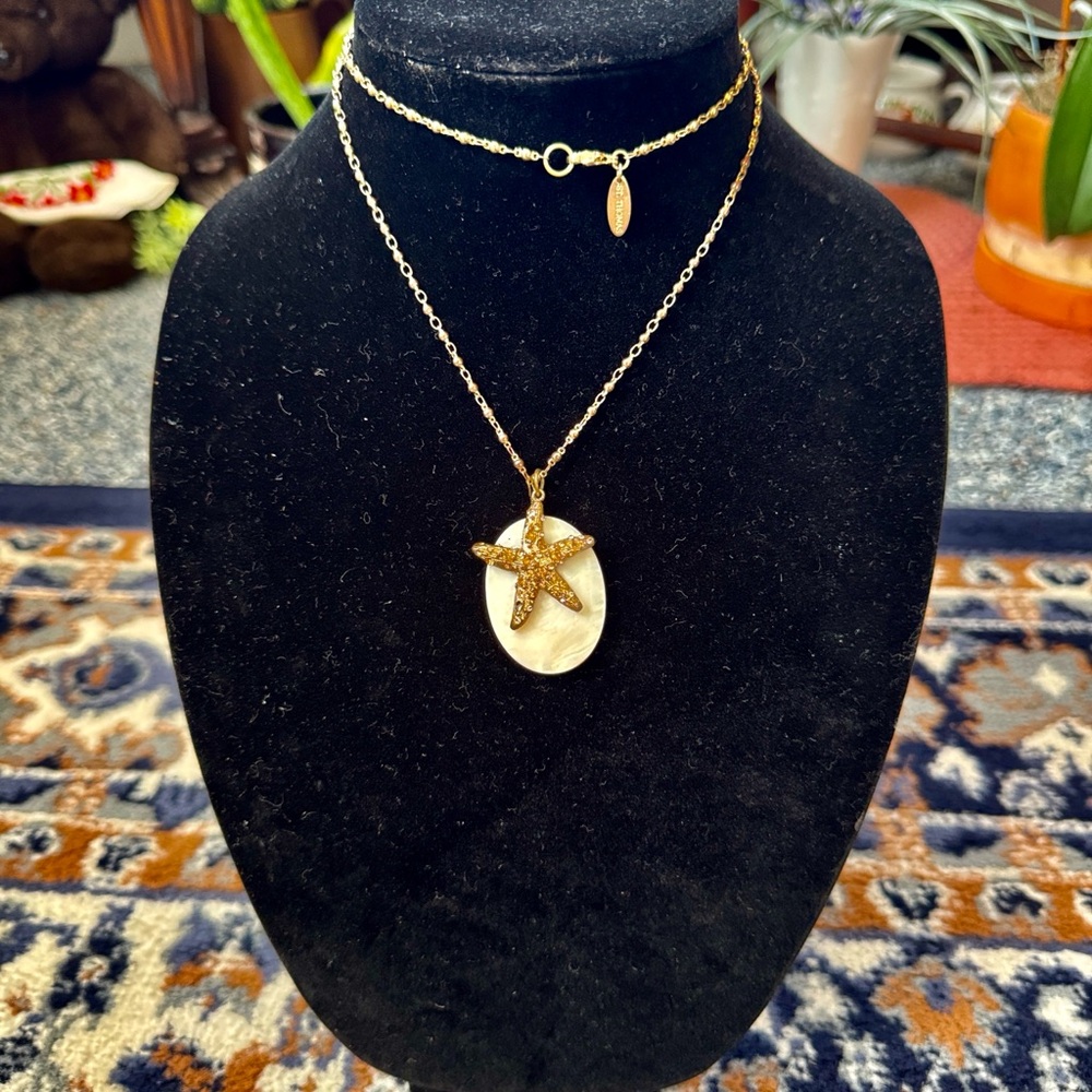 St. Thomas Gold Starfish Pendant Necklace